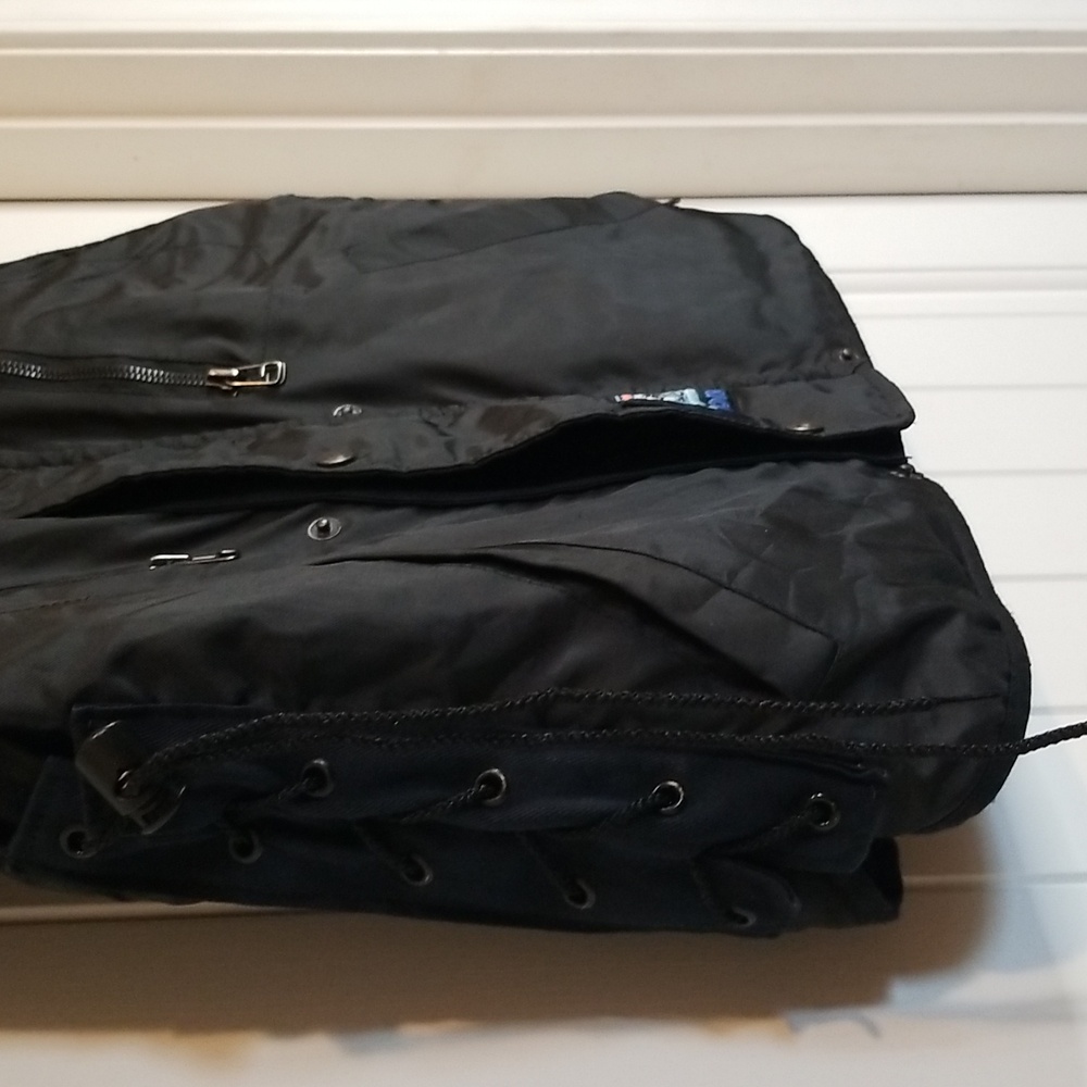 Vanson Black Triple Closure adjustable Quilted Vest Size 42 - Picture 6 of 13